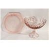 Image 1 : 2 VINTAGE PINK DEPRESSION GLASS
