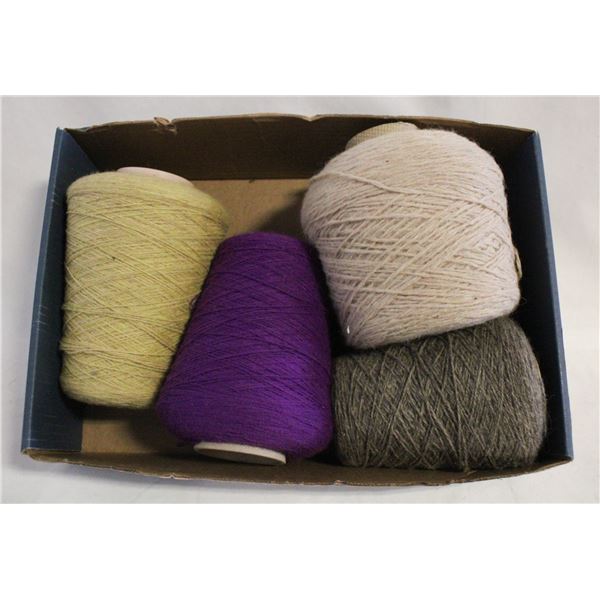 BULK SZ ITALIAN MILL-SPUN TEXTILE YARN CONES