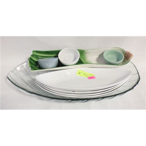 COLLECTIONS OF SERVING DISHES + PLATTERS