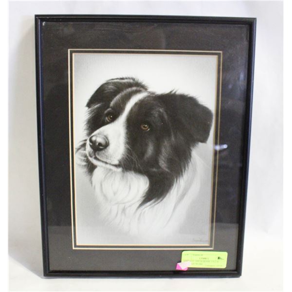 VINTAGE 1999 BORDER COLLIE PRINT ARTWORK