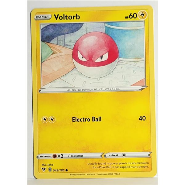 7) VOLTORB BASIC 2020 POKEMON CARD.