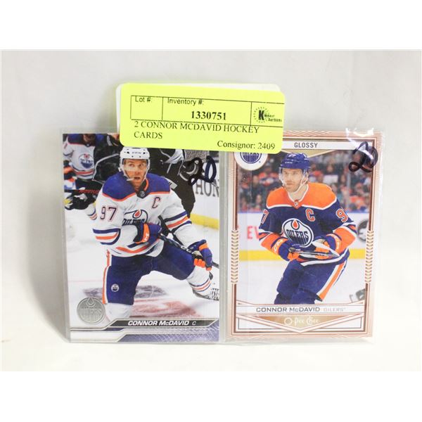 2 CONNOR MCDAVID HOCKEY CARDS