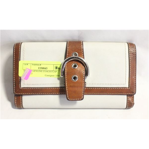 ESTATE GENUINE COACH FLAP WALLET