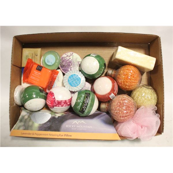 BATHROOM ACCESSORIES, BATH FIZZY, SOAP,