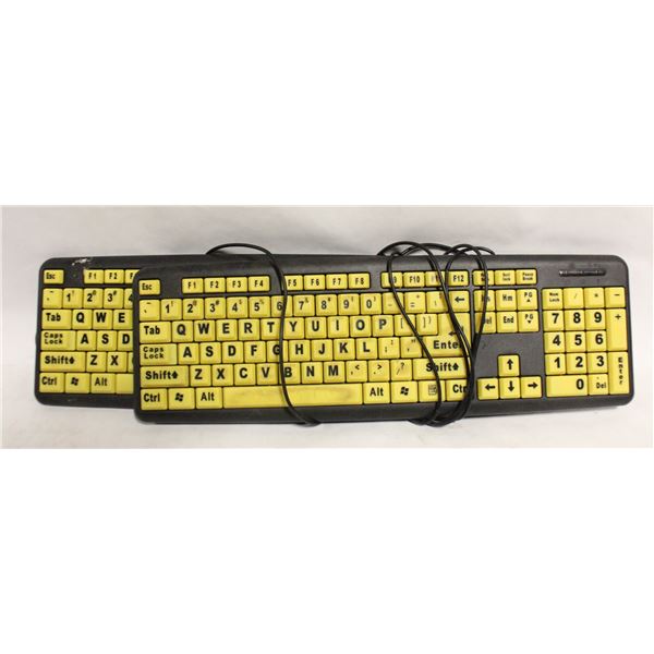 2 X EZ EYES LARGE PRINT KEYBOARDS
