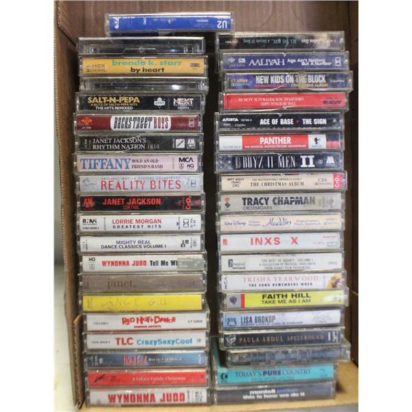 FLAT OF VINTAGE CASSETTE TAPES 80'S - 90'S