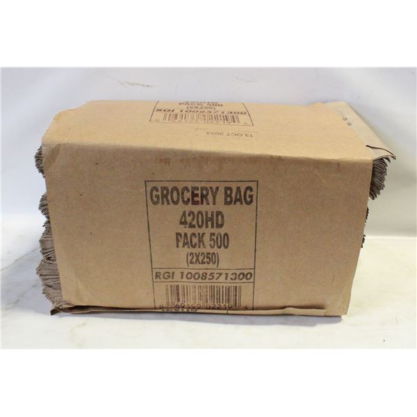 PKG OF 250 PAPER BAGS - 420HD 8.5”X6" X13.5”