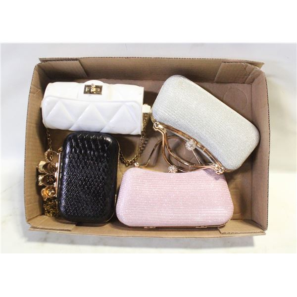 4 SMALL FANCY LADIES HANDBAGS