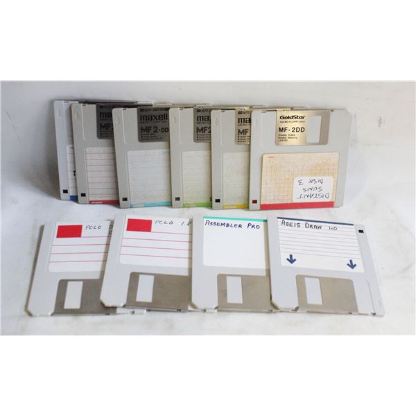 GREY COLOR FLOPPY DISKS 10 PIECES