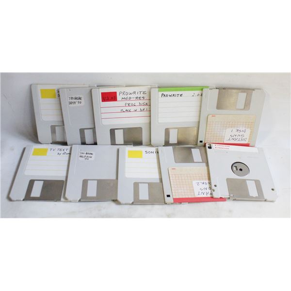 GREY COLOR FLOPPY DISKS 10 PIECES