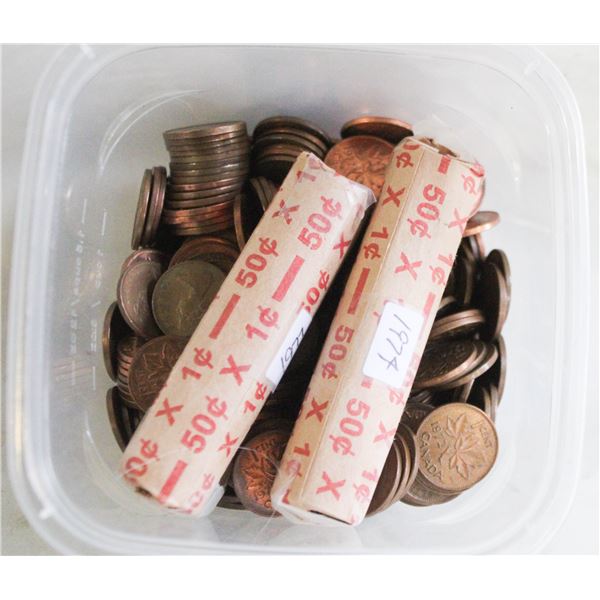3LBS OF 1960'S+1970'S PENNIES OVER 450 COINS