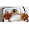 Image 1 : GOLD PLATED RING WITH TIGER CUFFLINKS