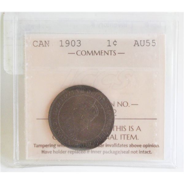 1903 GRADED ONE CENT