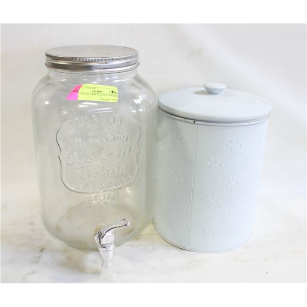 WATER JAT AND TAP, PET COOKIE TIN