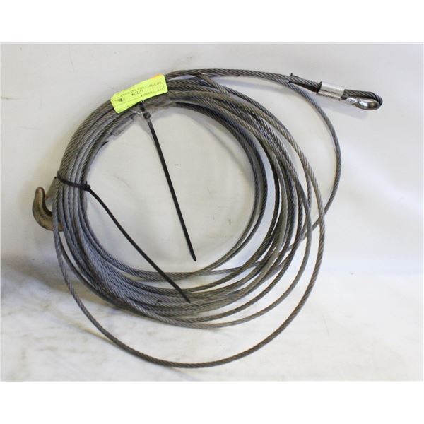 3/8" STEEL CABLE AND HOOKS