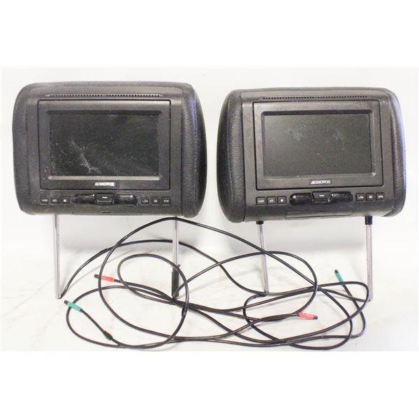 FLAT OF TWO AUDIOVOX HEADREST