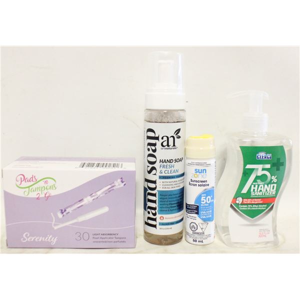 BAG WITH NEW PRODUCTS INCL 236 ML OF FOAMING