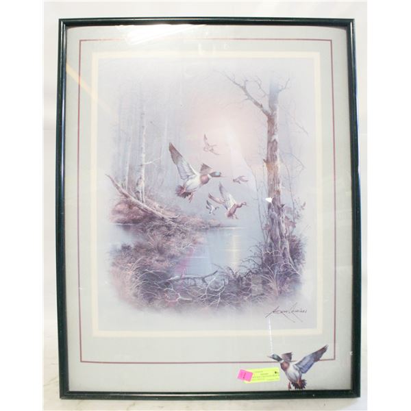 FRAMED MALLARD DUCK PRINT BY ANDRES ORPINAS