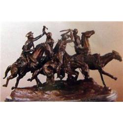 REMINGTON "OLD DRAGOONS" BRONZE SCULPTURE