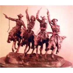 SET OF 7 REMINGTON BRONZE SCULPTURES (2) MINT