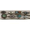 Image 1 : 8 Navajo Silver Turquoise Coral Rings