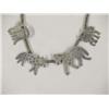 Image 1 : Necklace Silver Animals Brass Bead Chain By R L