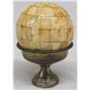 Image 3 : Pair Bone Tiled Orbs on Silver Stands