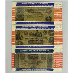 3 Reproduction Civil War Currencies