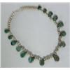Image 1 : Navajo Silver And Turquoise Tab Necklace