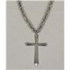 Image 2 : Navajo Heavy Sterling Cross On Squash Bead Chain
