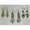 Image 1 : Three Pair Ute Beaded Earrings