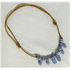 Image 1 : Blue Stone Necklace on Leather