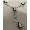 Image 2 : Navajo Silver Opal Necklace And Earrings Signed