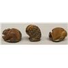 Image 1 : Three Zuni Tagua Nut Fetishes by artist Alvert Lamy