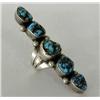 Image 1 : Navajo Silver Turquoise Nugget Ring