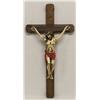 Image 1 : Hand carved Painted Wooden Christ on Cross