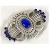 Image 3 : Navajo Sterling Lapis Buckle By Buffalo Dancer