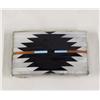 Image 1 : Zuni Sterling Belt Buckle Signed C Dishta