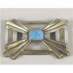 Navajo Silver Turquoise Sandcast Ketoh