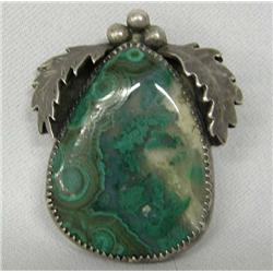 Vintage Navajo Silver Turquoise Pendant