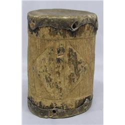 Antique Cottonwood Carved Childs Drum