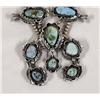 Image 2 : Navajo Squash Blossom Necklace Hallmarked