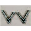 Image 1 : Set of Navajo Silver Turquoise Collar Tabs