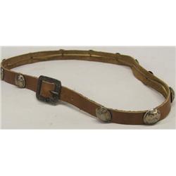 Navajo Leather Hat Band With Mercury Dimes