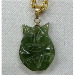 Estate Jade Pendant Necklace