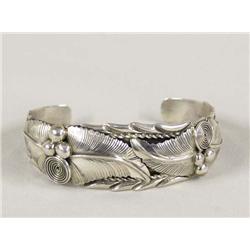Navajo Silver Bracelet by L Craig