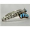 Image 2 : Navajo Sterling Turquoise Bracelet Hallmarked NH