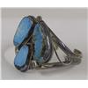 Image 2 : Navajo Sterling Turquoise Bracelet By D&J Clark