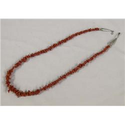 Navajo Oxblood Coral Necklace