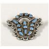 Image 1 : Vintage Zuni Silver Turquoise Pin